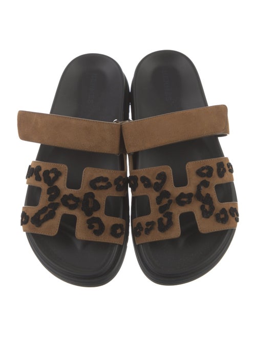 Hermès Hermes Chypre Suede Slides