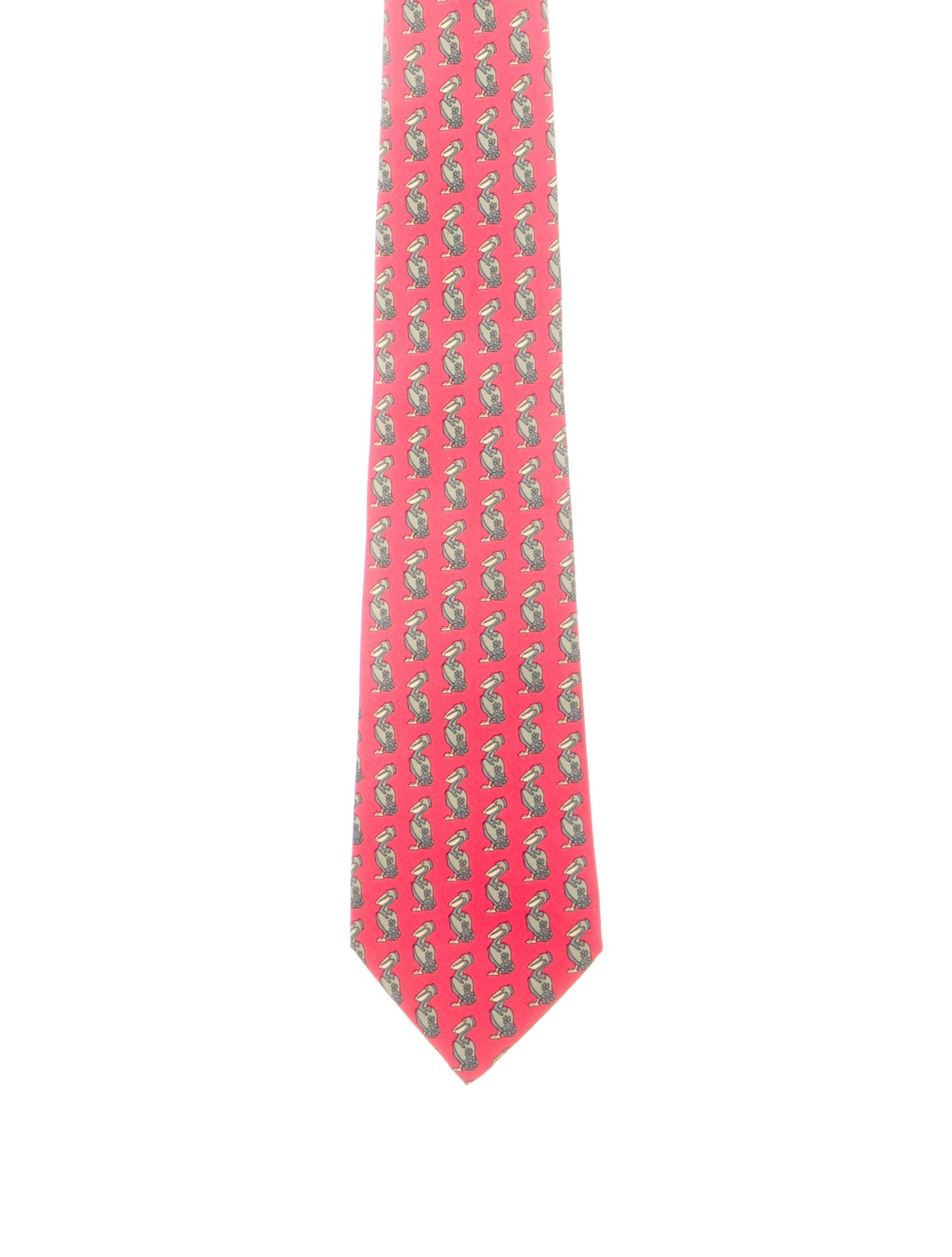 Hermès pattern silk tie