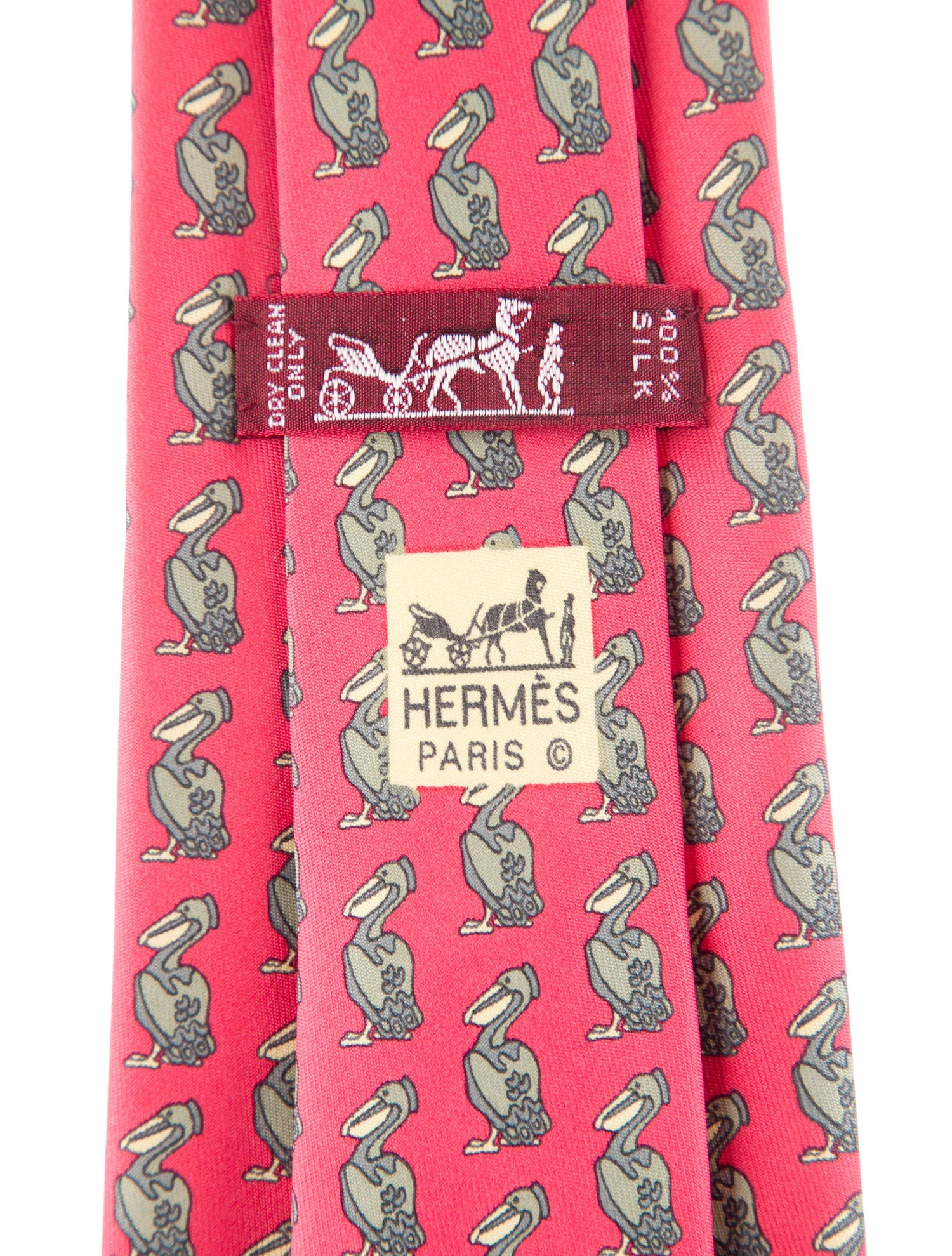 Hermès pattern silk tie