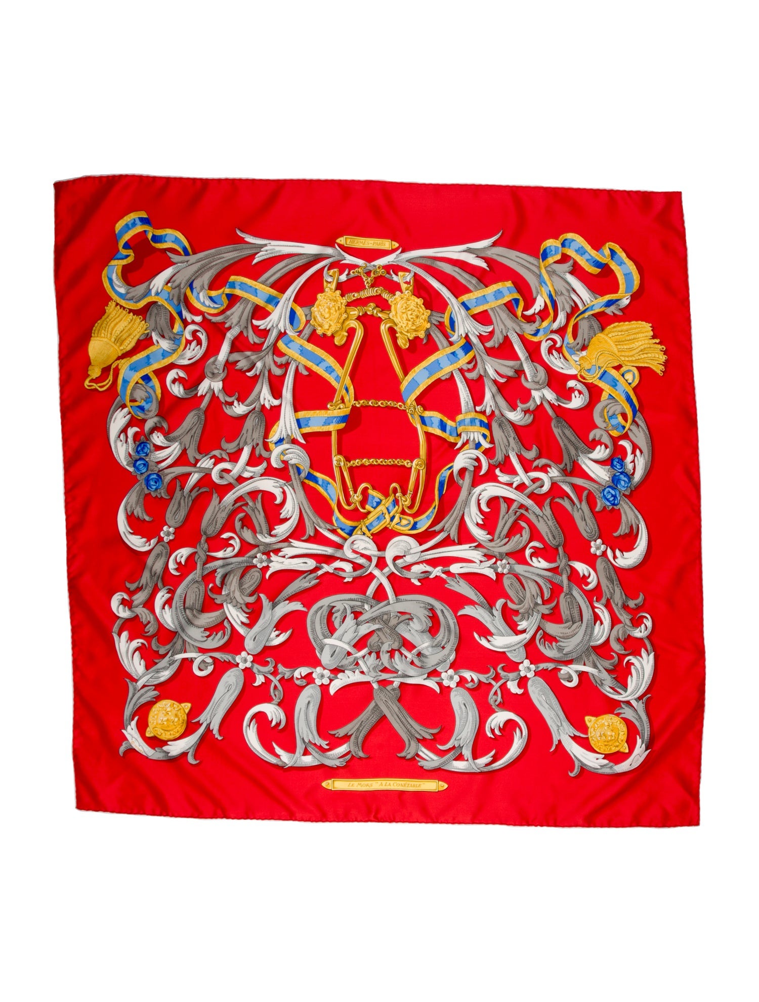 Hermès Le Mors A La Conétable Silk Scarf