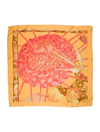 Hermès Jardin Creole Detail Silk Scarf