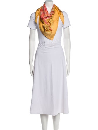 Hermès Jardin Creole Detail Silk Scarf