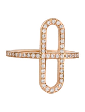 Hermès 18K Diamond Ever Chaine d'Ancre Ring