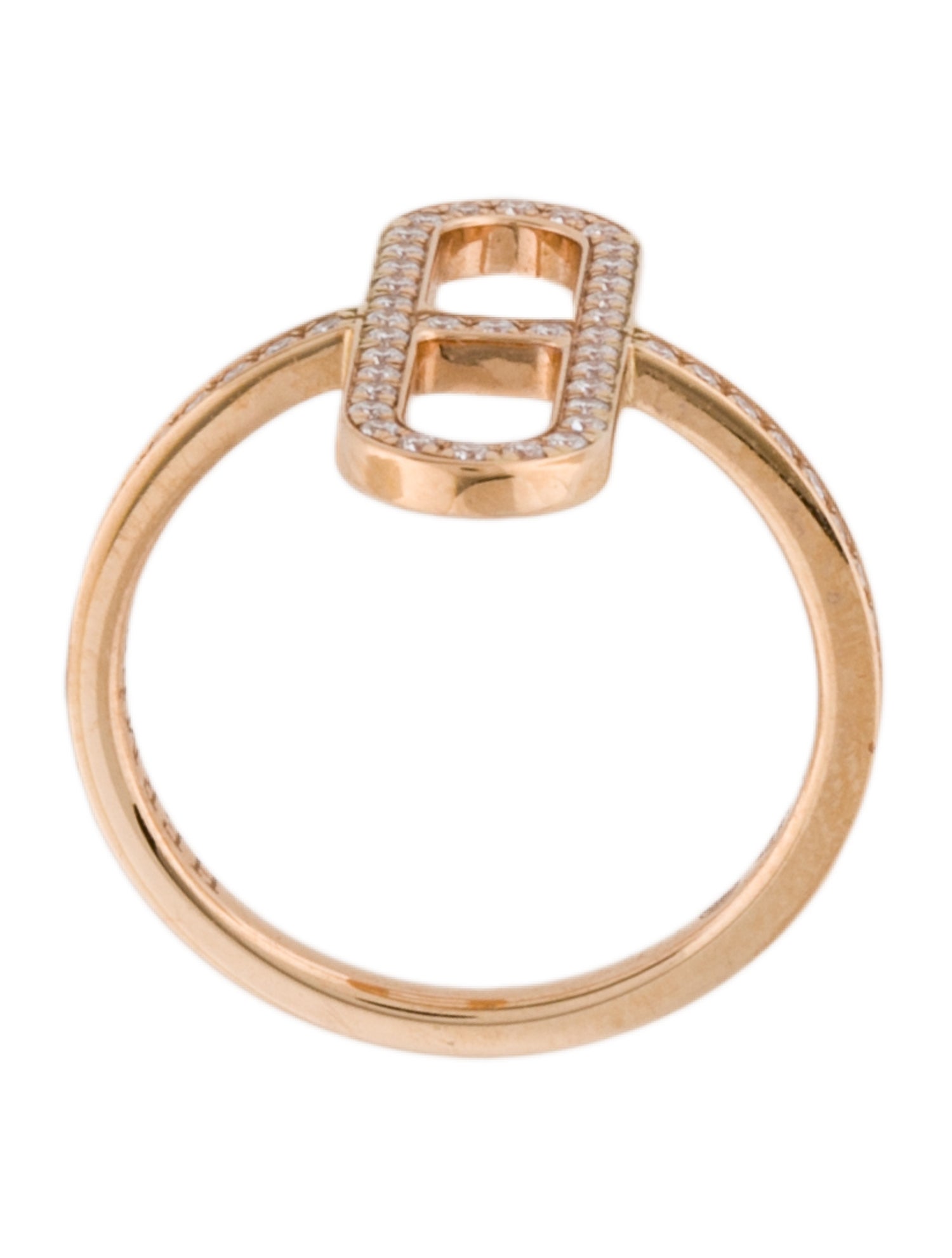 Hermès 18K Diamond Ever Chaine d'Ancre Ring