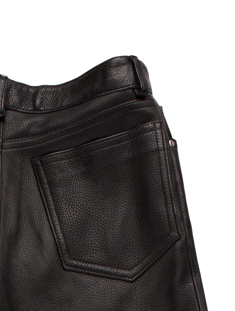 HermÃ¨s Mid-Rise Leather Pants - Clothing - HER68502 | The RealReal