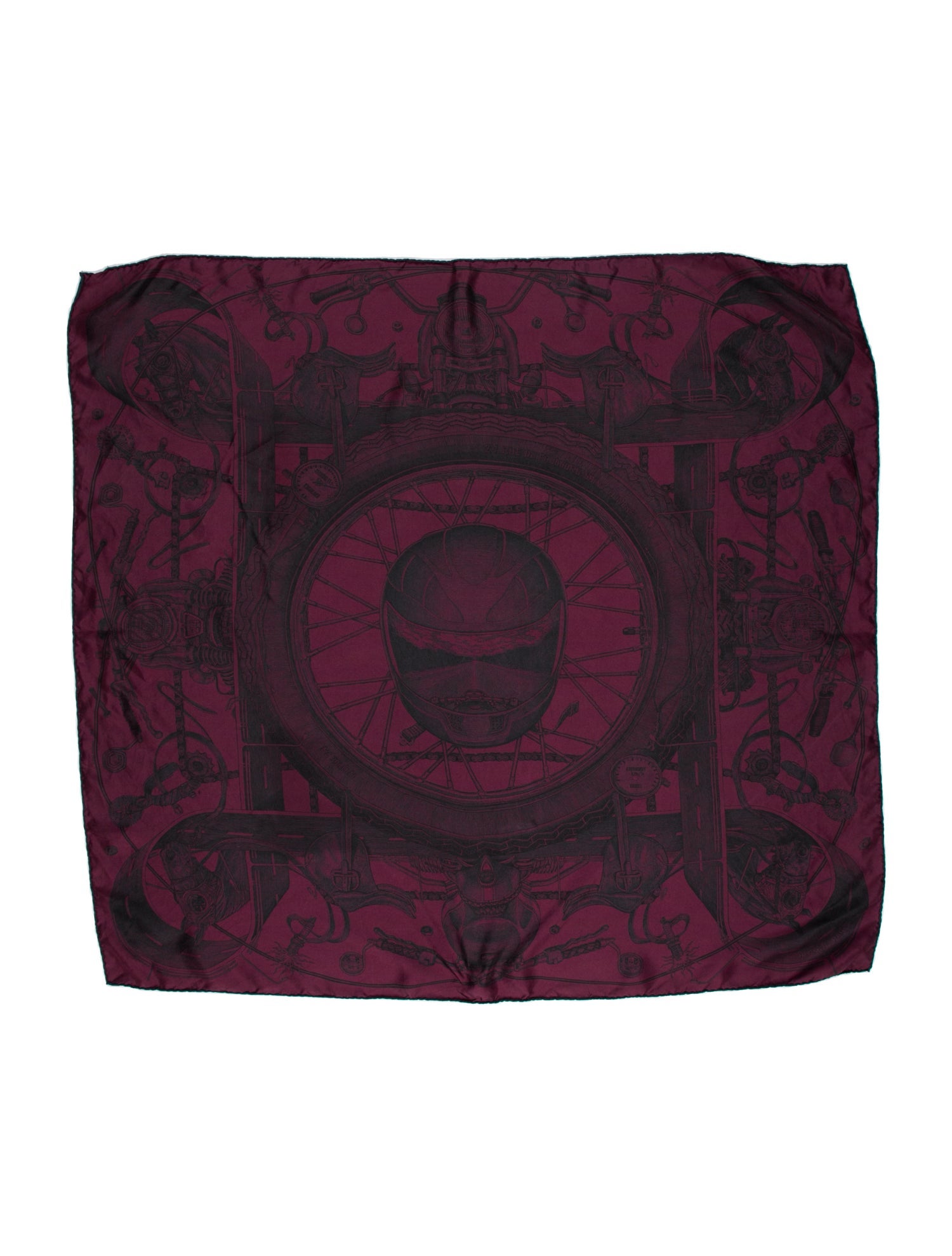 Hermès Route 24 Double Face Silk Scarf