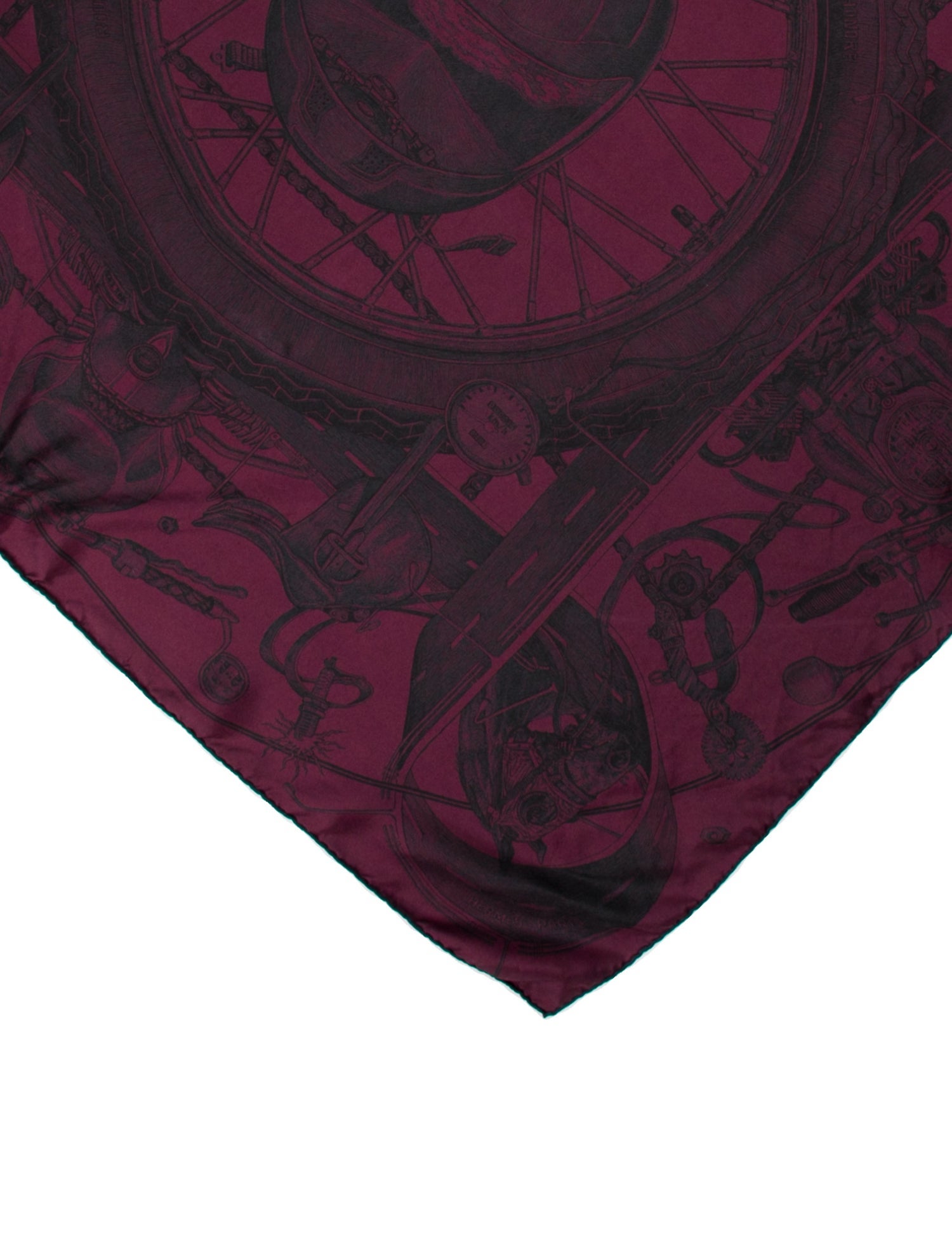 Hermès Route 24 Double Face Silk Scarf