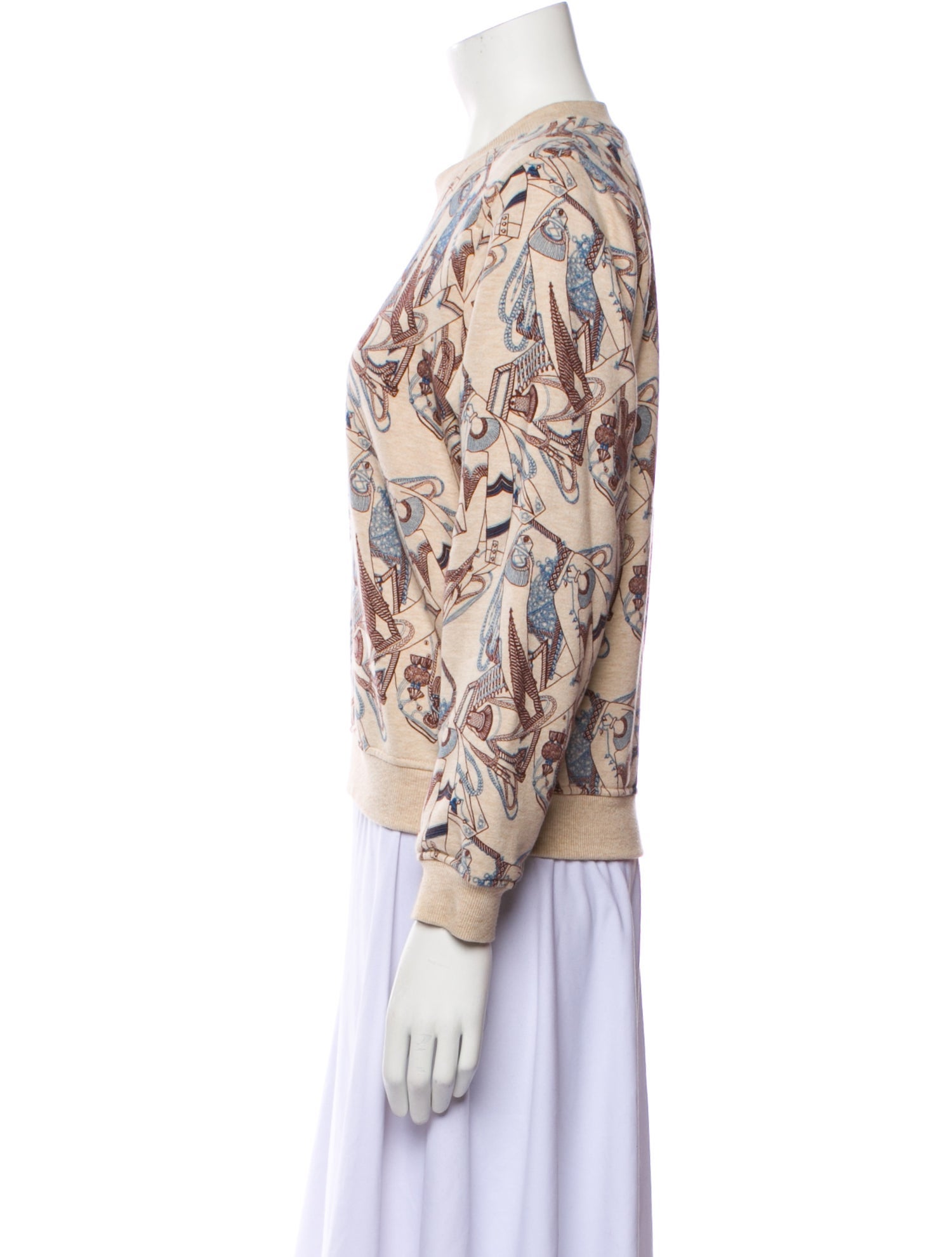 Hermès Printed Crew Neck Sweatshirt