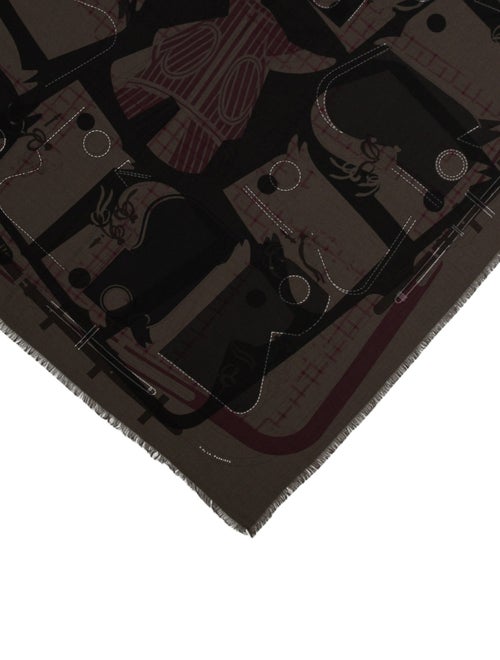 Hermès Imprimeur Fou Camails Cashmere Shawl