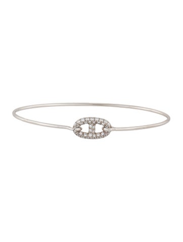 Hermès Bangle 18K Diamond Farandole Bracelet SH