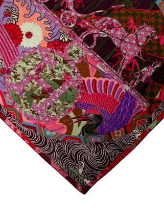 Hermès Ex-Libris En Kimonos Cashmere Shawl