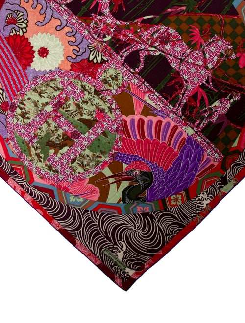 Hermès Ex-Libris En Kimonos Cashmere Shawl