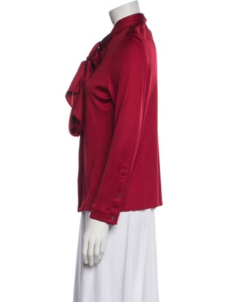 Hermès Silk Tie Neck Sweater