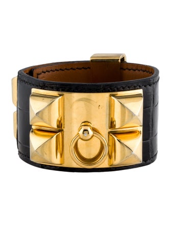 Hermès Collier De Chien Alligator Wrap Bracelet