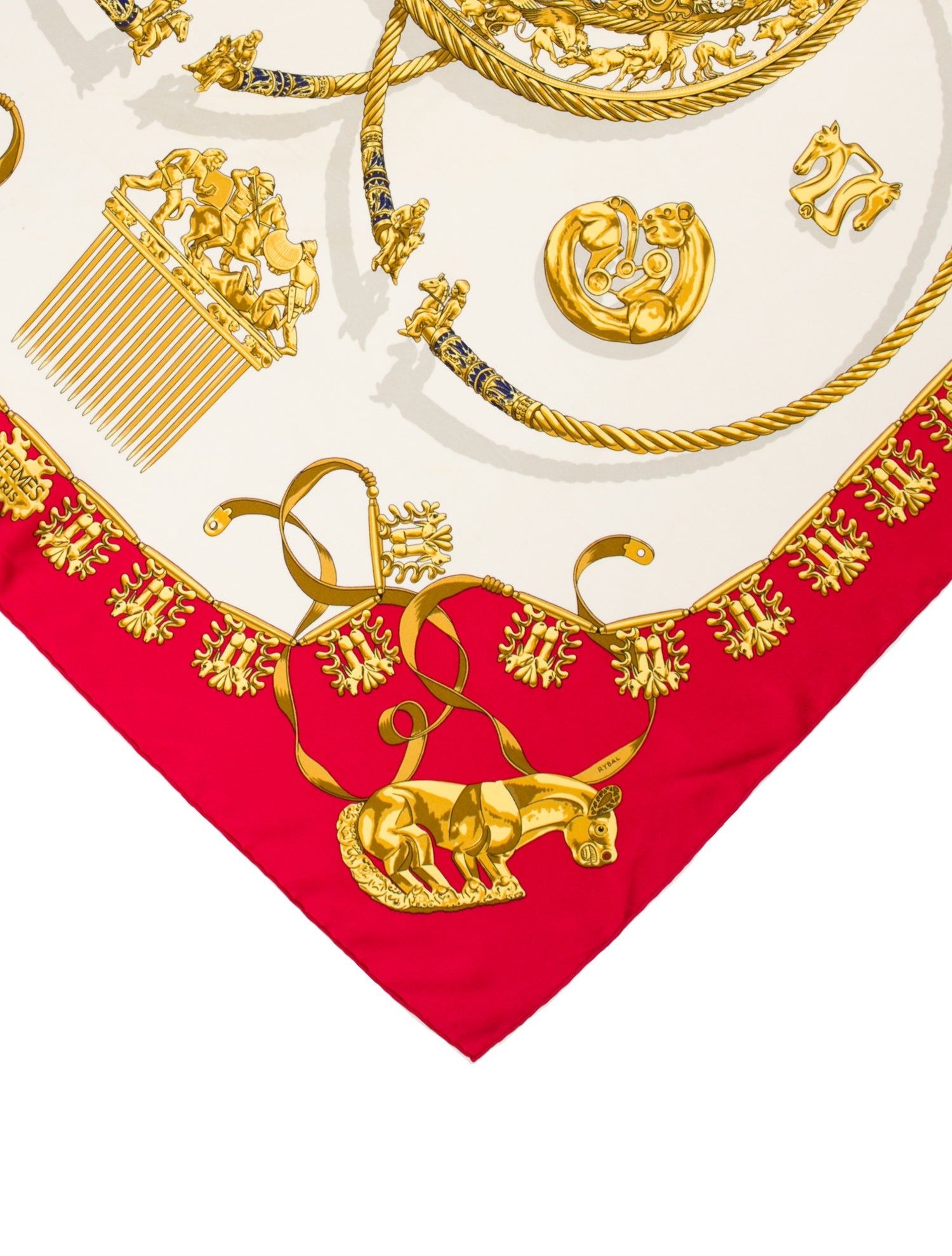 Hermès Les Cavaliers d'Or Silk Scarf