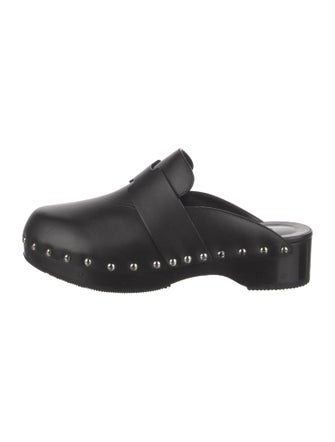 Hermès Leather Studded Accents Mules