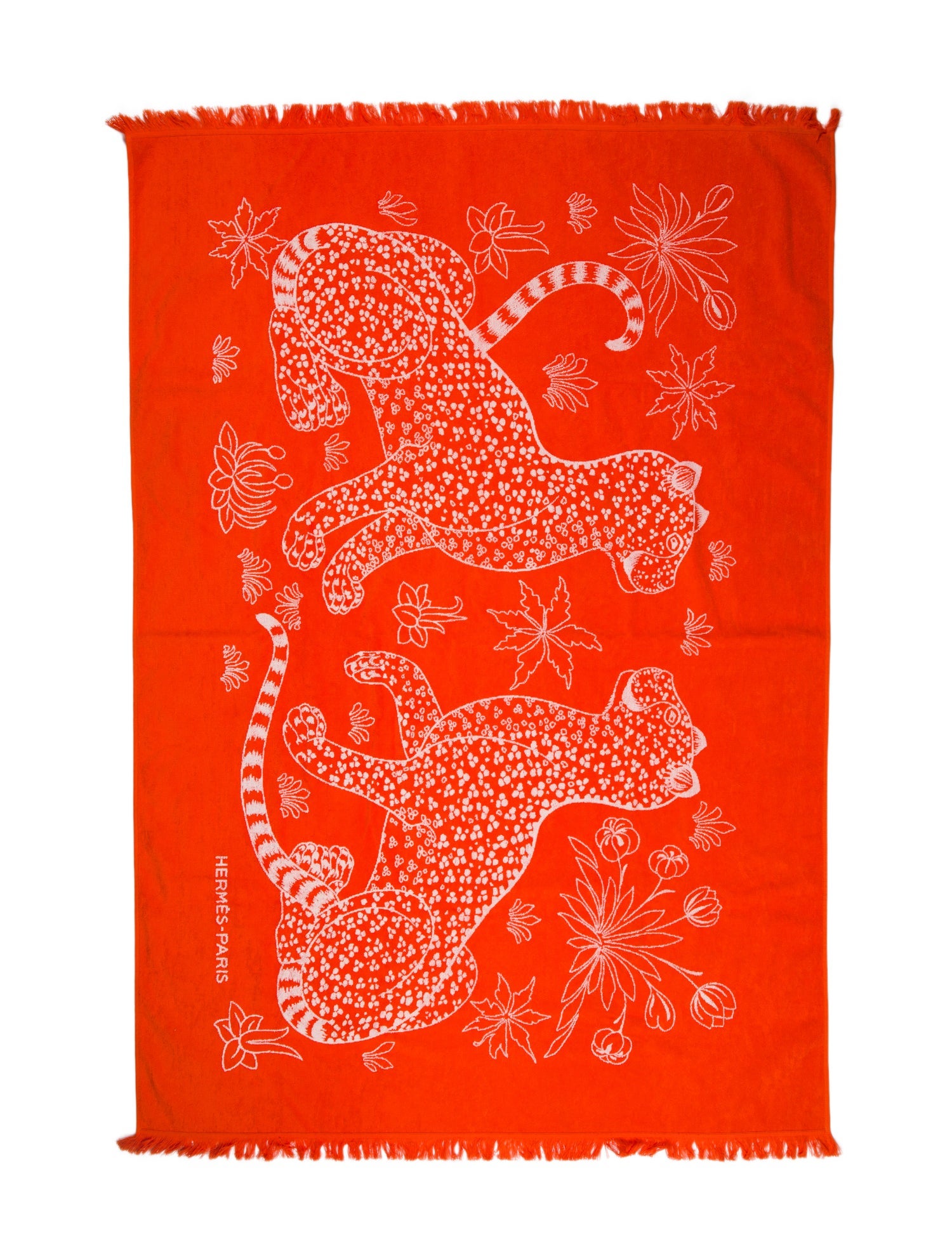 Hermès Tatoo Les Léopards Yachting Beach Towel