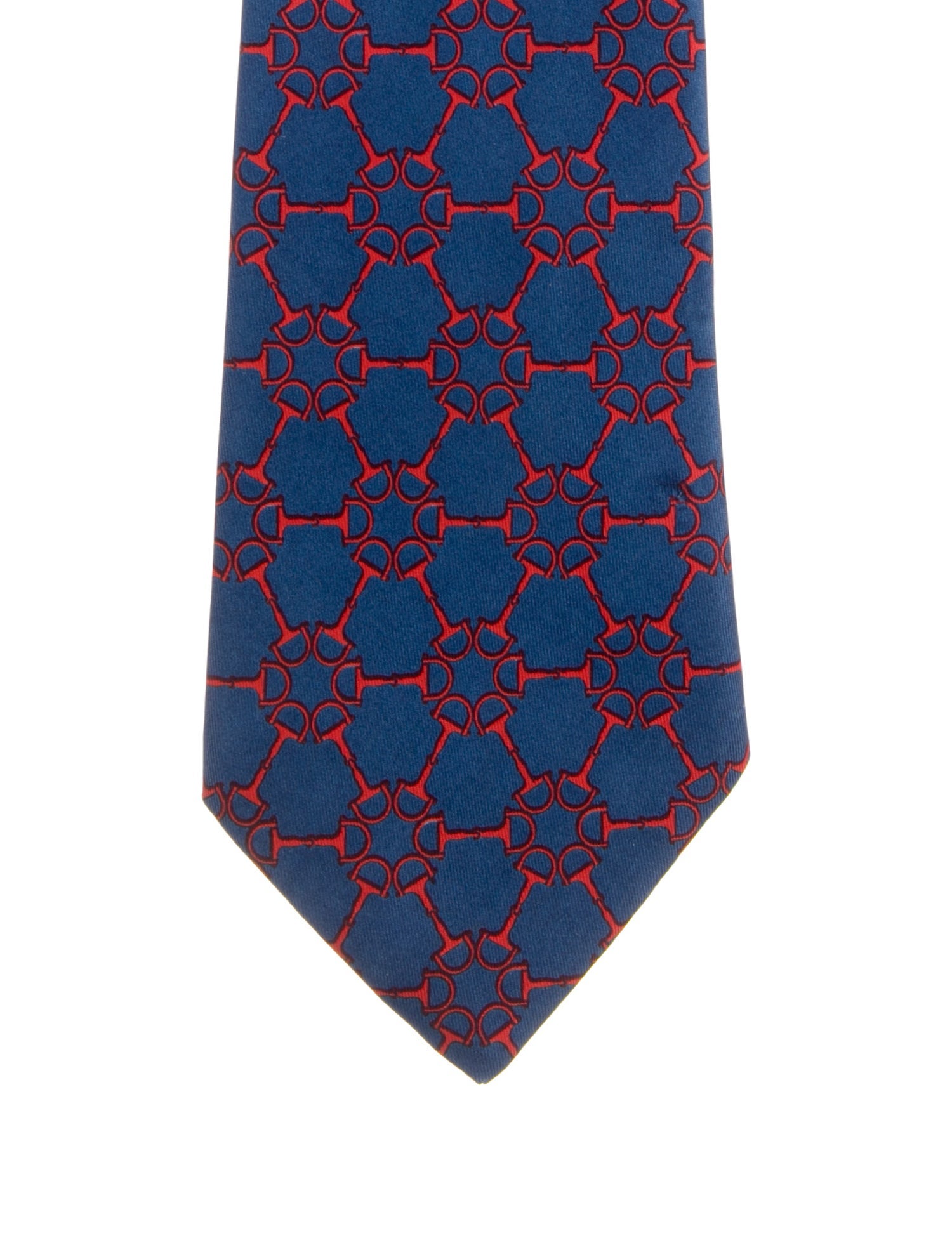 Hermès Pattern Print Silk Tie