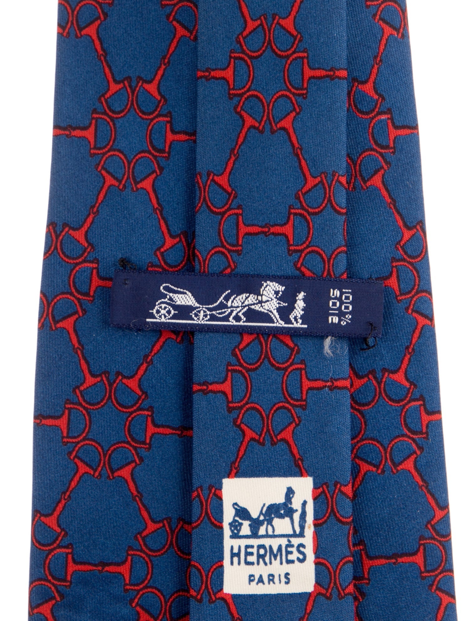Hermès Pattern Print Silk Tie