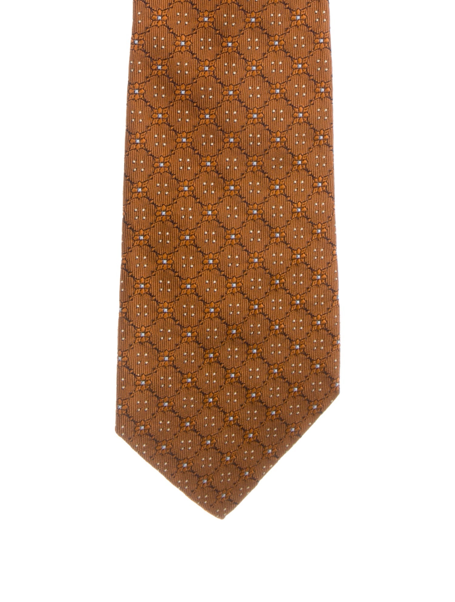 Hermès Pattern Print Silk Tie