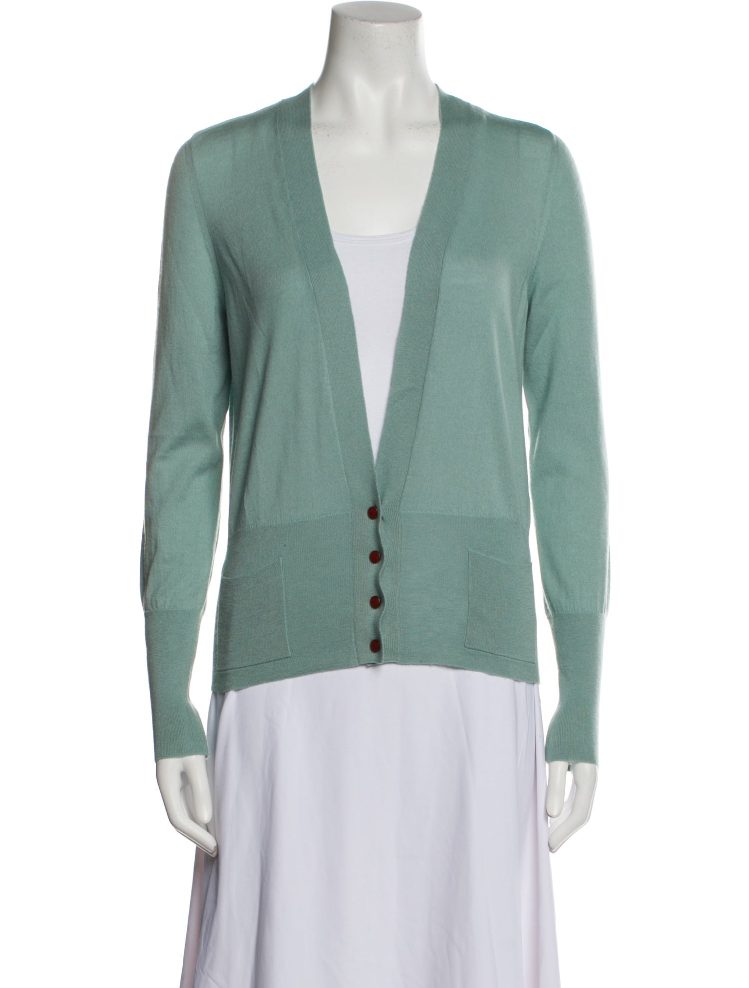 Hermès Cashmere Plunge Neckline Sweater