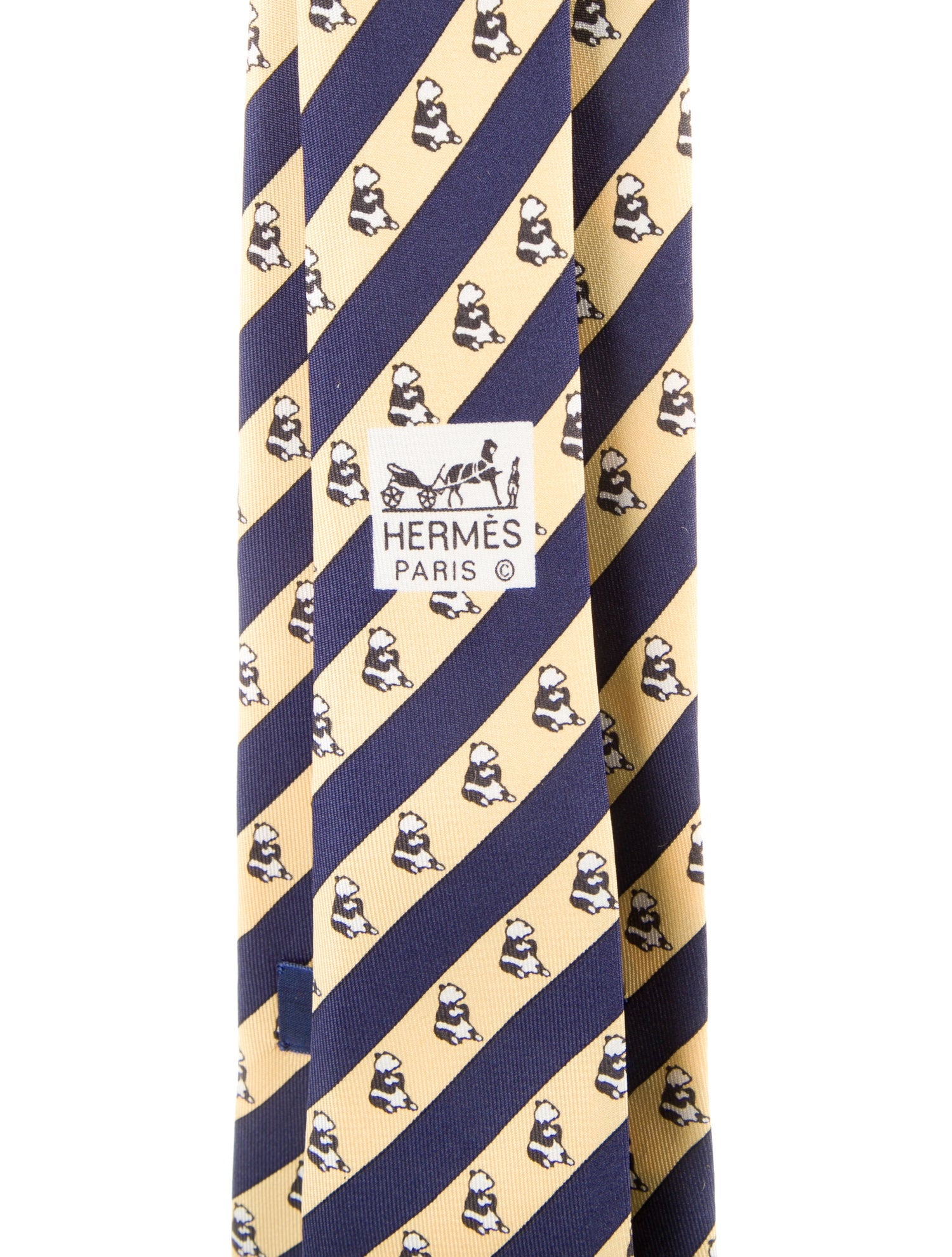 Hermès pattern silk tie