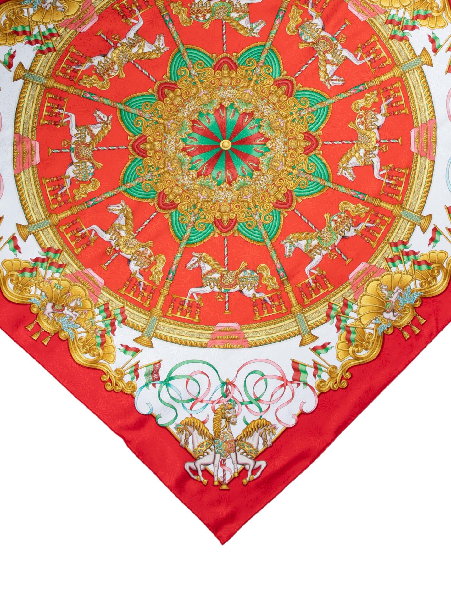 Hermès Luna Park Jacquard Silk Scarf