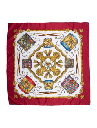 Hermès Les Tambours Silk Scarf