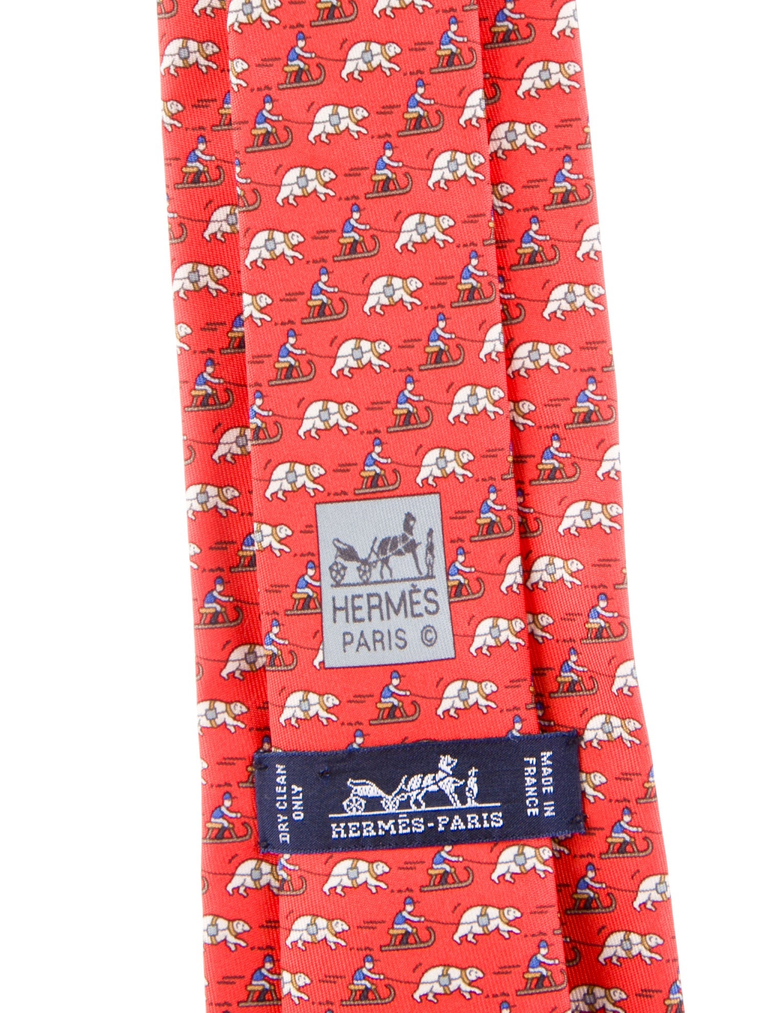 Hermès silk patterned tie