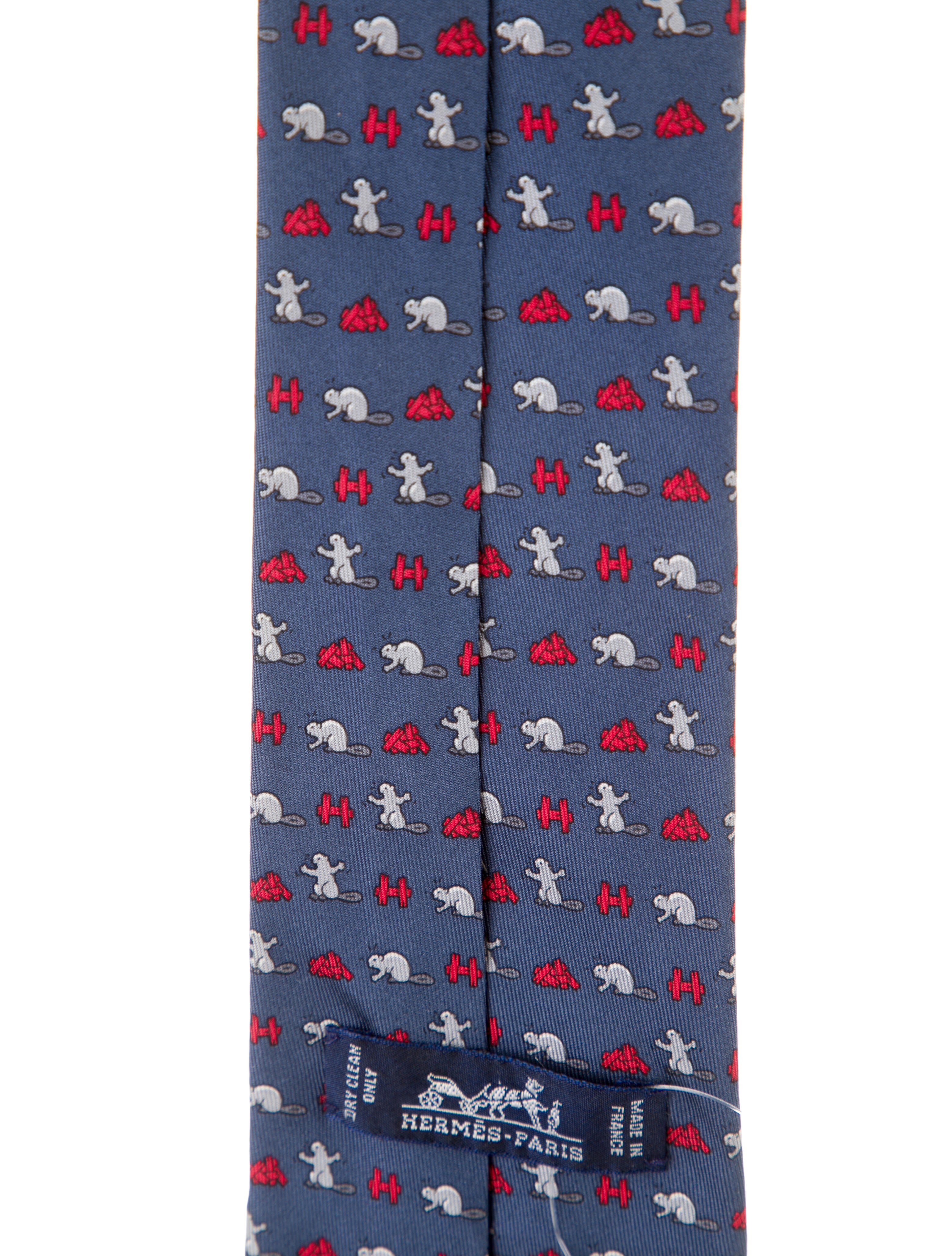 Hermès pattern silk tie