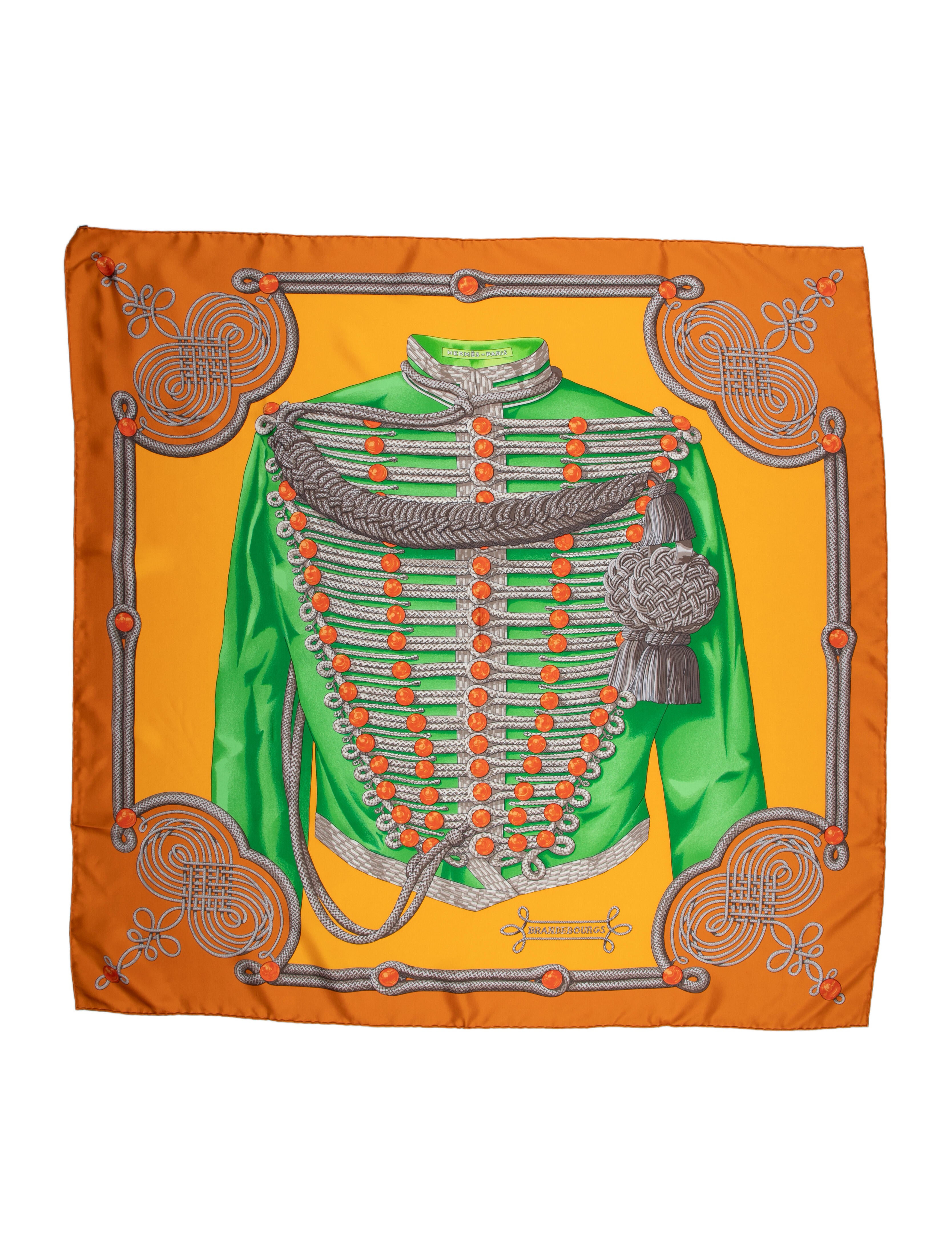Hermès Brandebourgs Silk Scarf