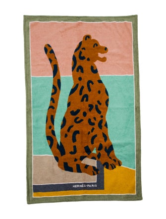 Hermès La Panthere a la Plage Beach Towel