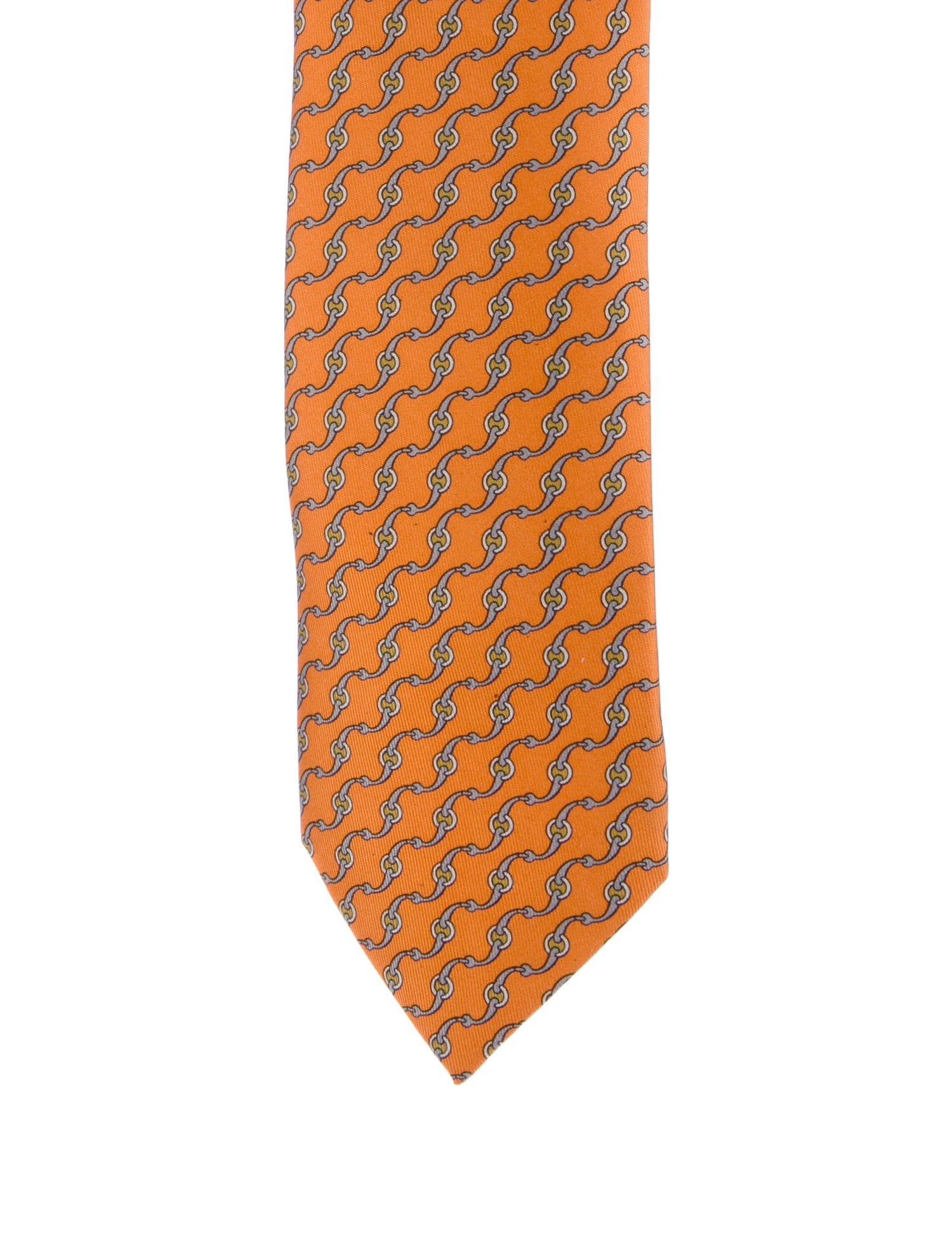 Hermès Pattern Print Silk Tie