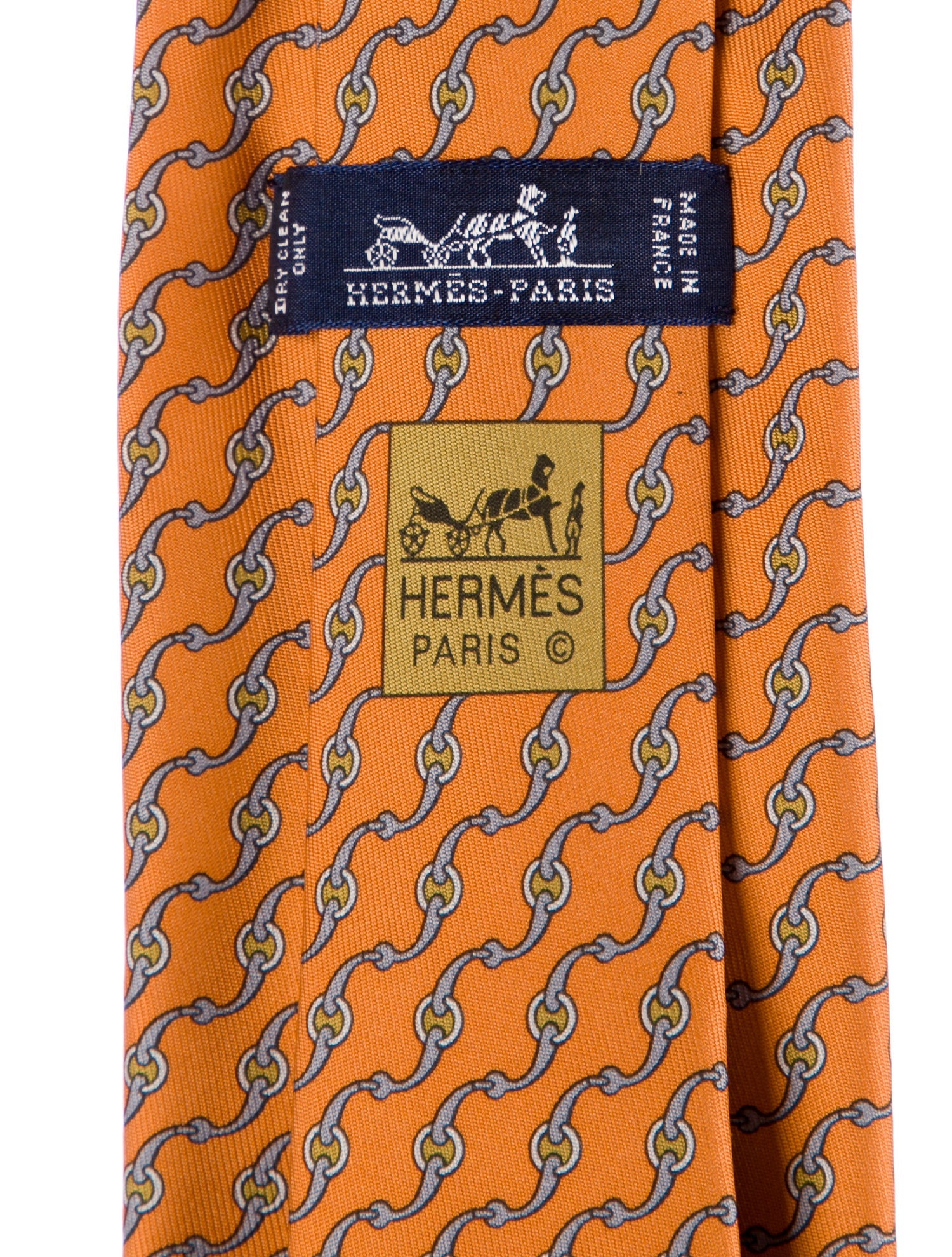 Hermès Pattern Print Silk Tie