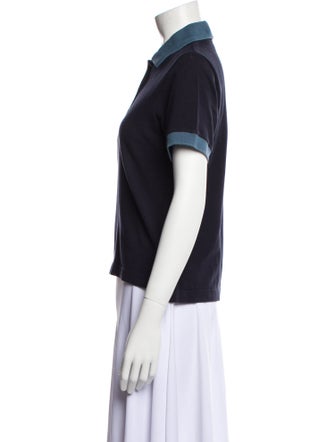 Hermès Colorblock Pattern Short Sleeve Polo