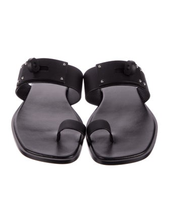 Hermès July Leather Slides