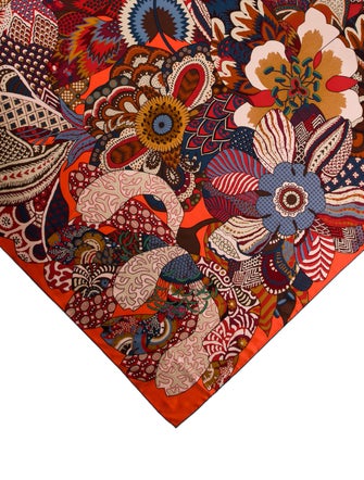 Hermès Fleurs d’Indiennes Silk Shawl