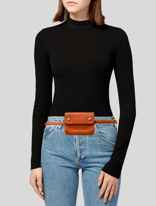 Hermès Clemence Pochette Green Waist Bag