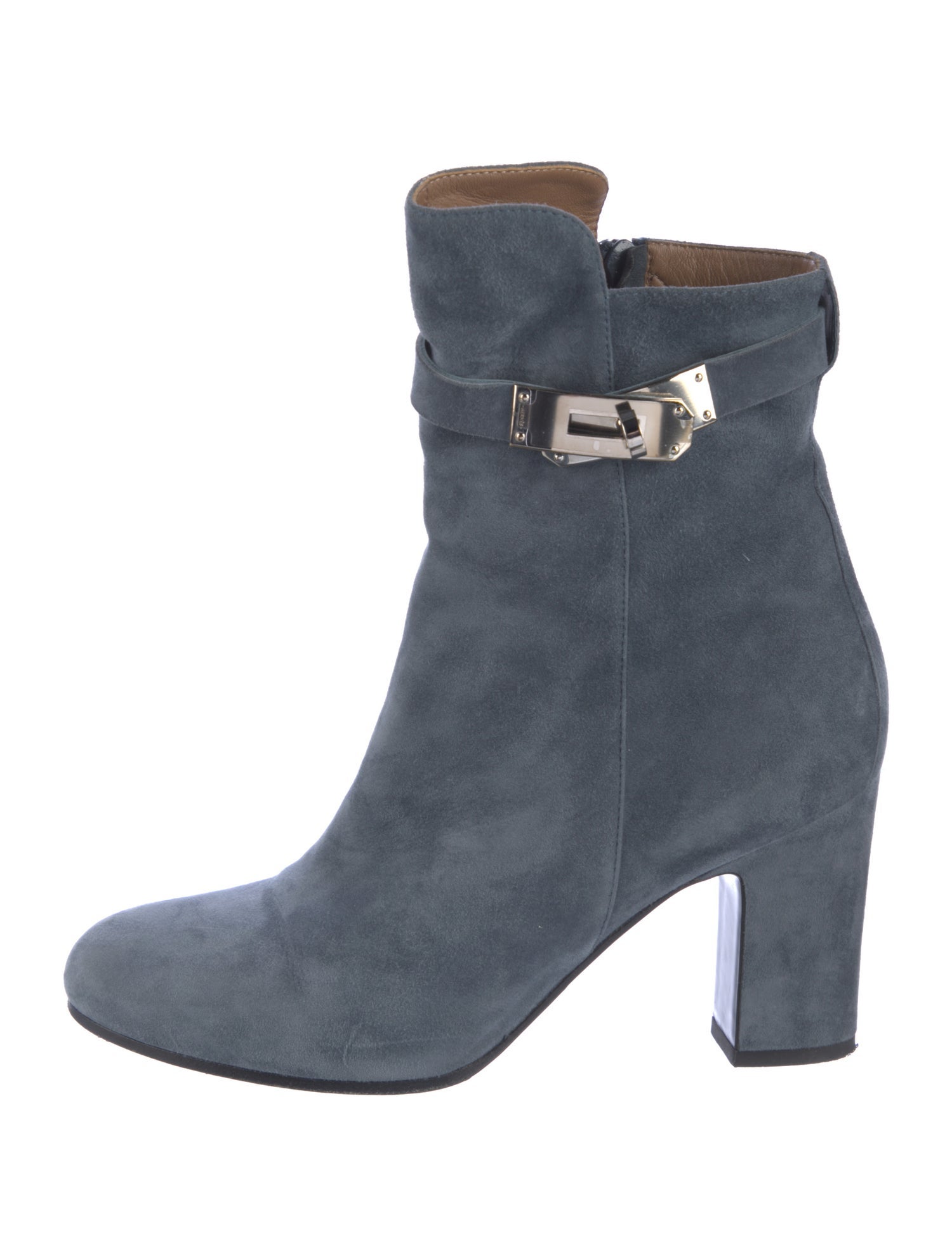 Hermès Joueuse Suede Moto Boots