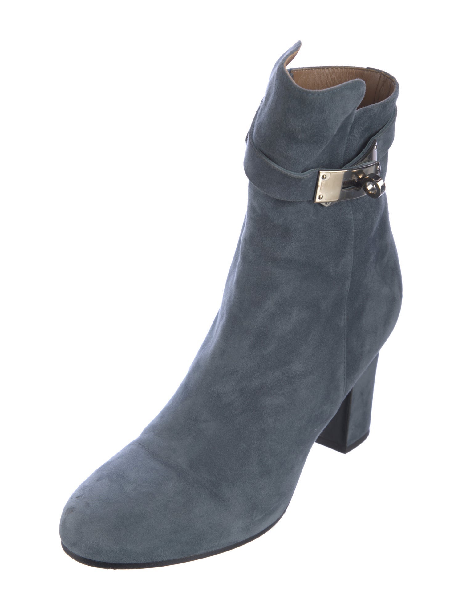 Hermès Joueuse Suede Moto Boots