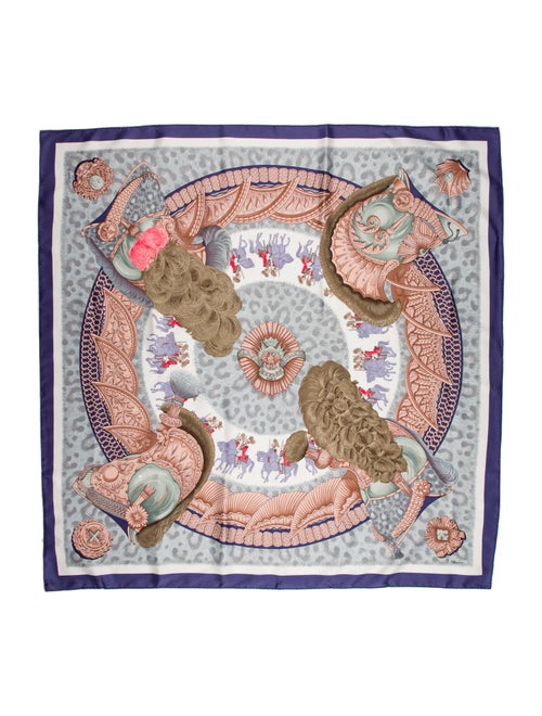 Hermès Casques et Plummets Silk Scarf