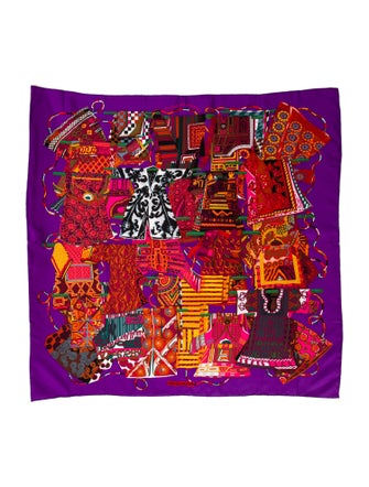 Hermès Voyage en Étoffes Silk Scarf