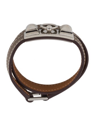 Hermès Leather Rivale Double Tour Wrap Bracelet