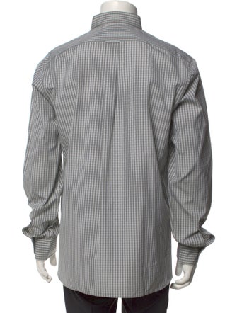 Hermès Plaid Print Long Sleeve Shirt