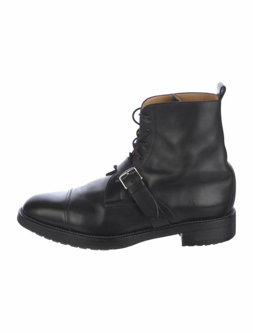 Hermès Leather Combat Boots