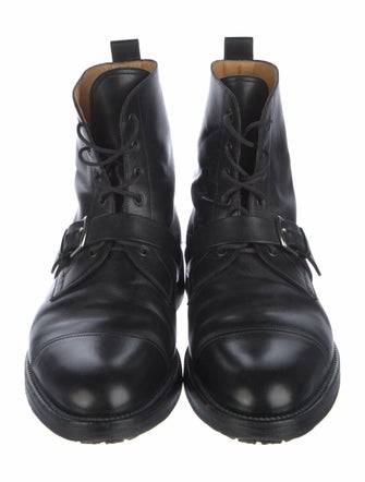 Hermès Leather Combat Boots