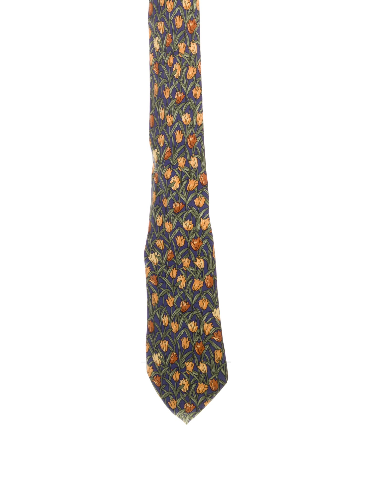 Hermès Pattern Print Silk Tie