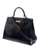 Hermès Shiny Porosus Crocodile Kelly Sellier II 35