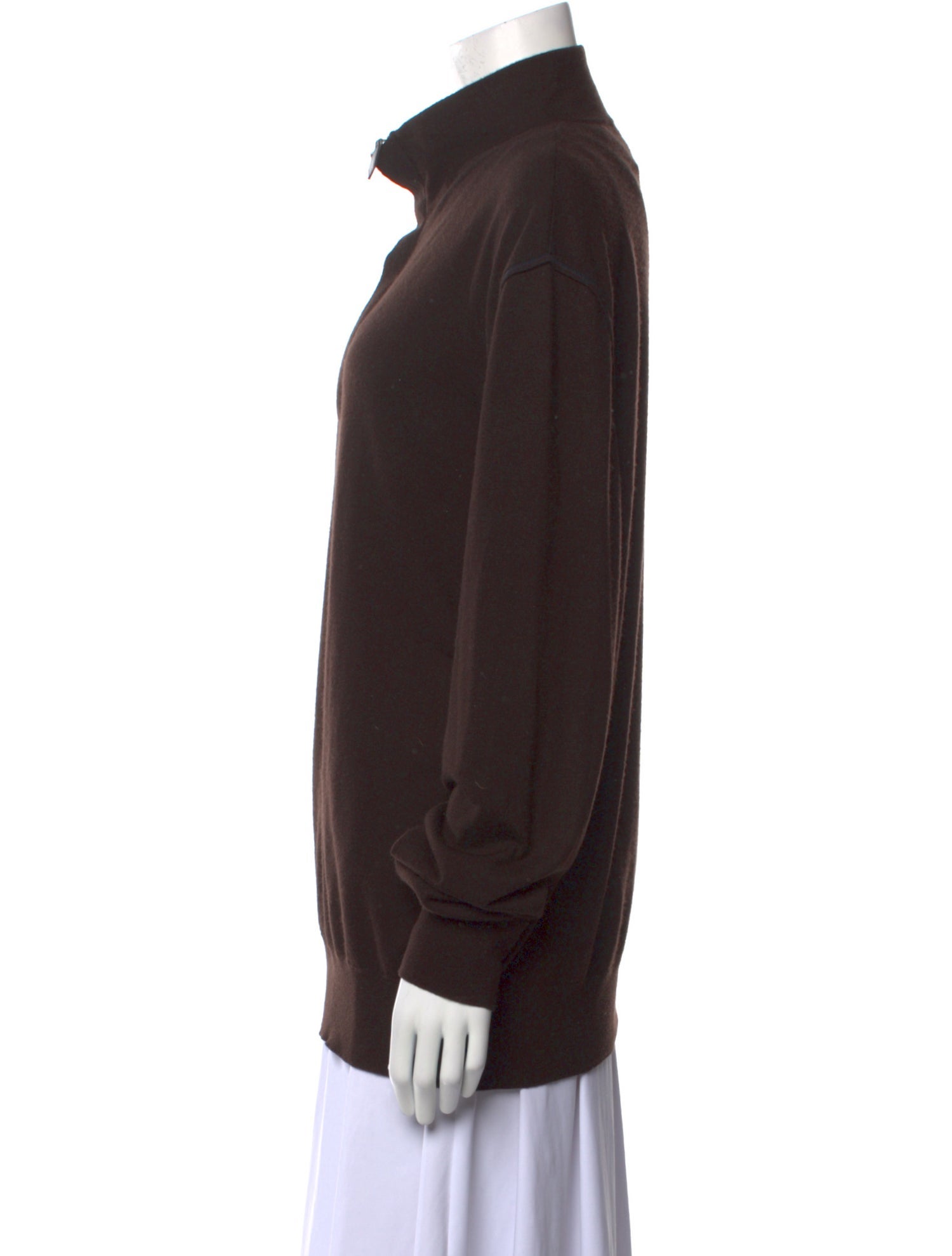 Hermès Cashmere Mock Neck Sweatshirt