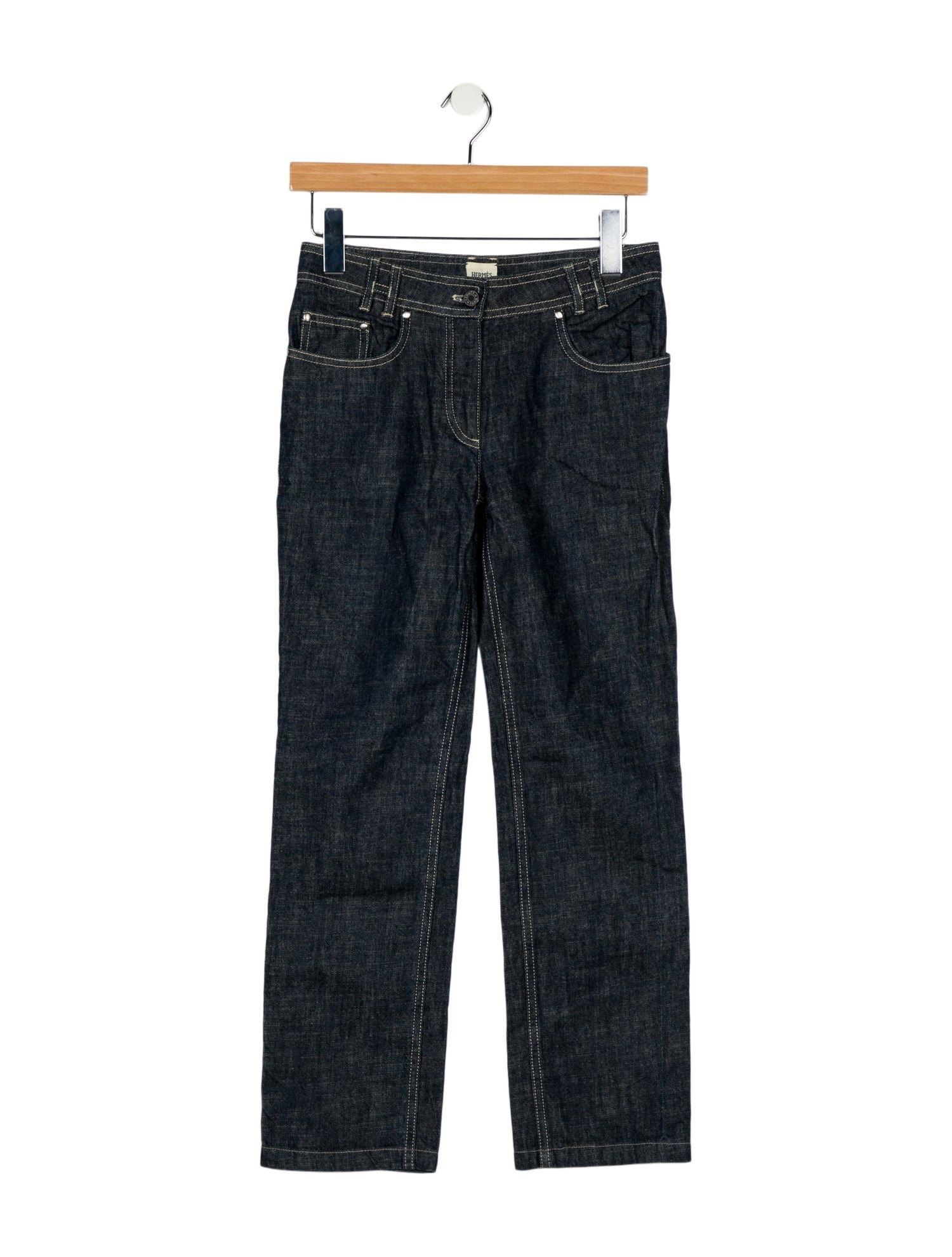 Hermès Mid-Rise Straight Leg Jeans